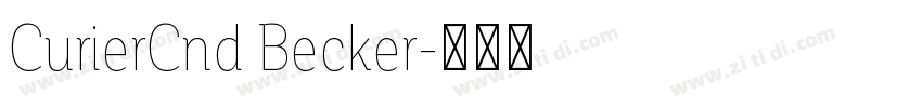 CurierCnd Becker字体转换